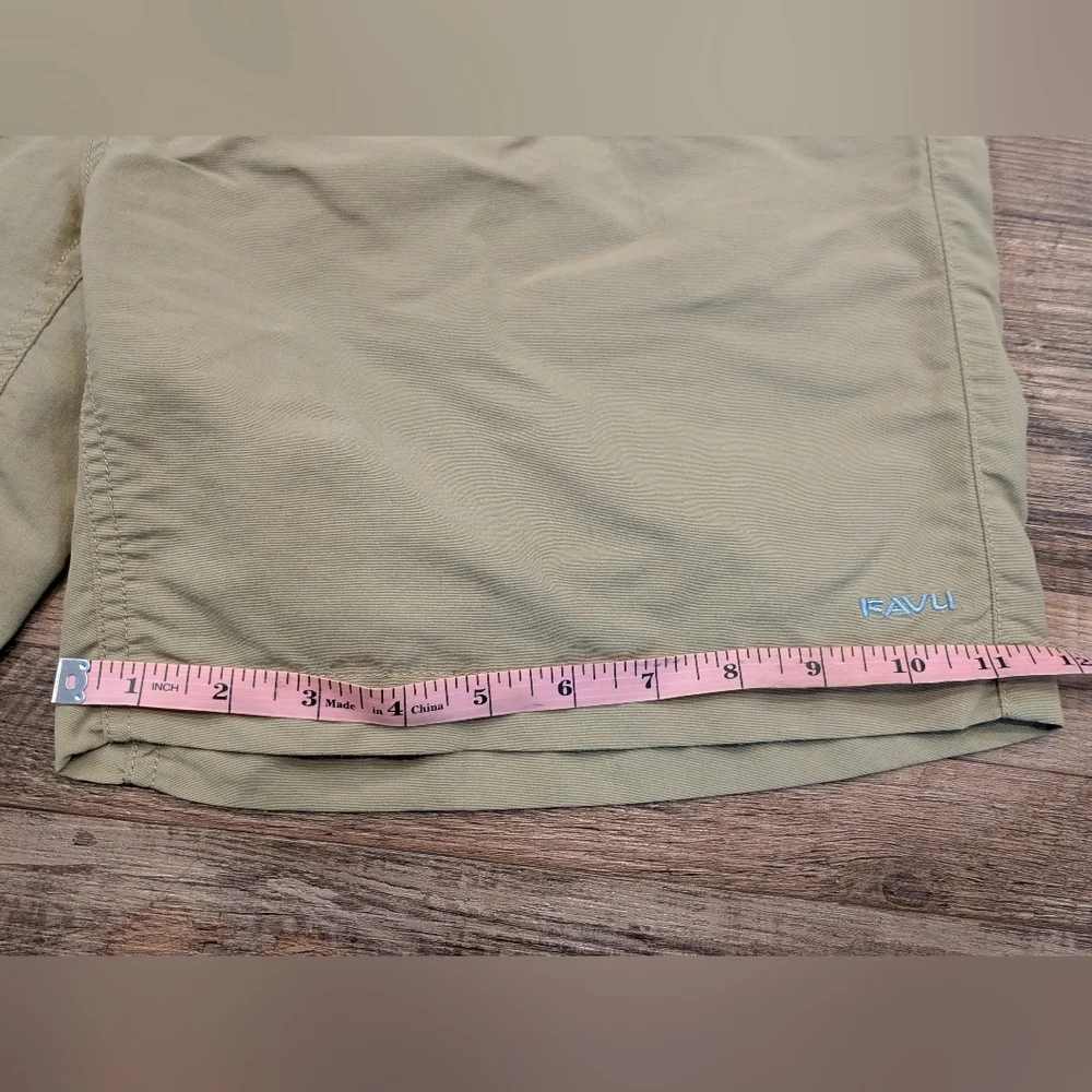 KAVU Men's Belted Hiking River Shorts Outdoor Hiking Casual Tan Quick Dry Sz XL